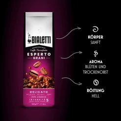 Bialetti Esperto Grani Delicato -Günstiges Kaffee Geschäft 104162 104162 bialetti esperto grani delicato 500g bohnen 2