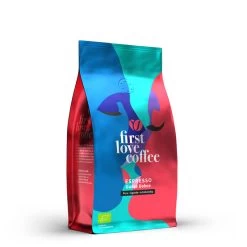 Bio Espresso -Günstiges Kaffee Geschäft 105164 105164 first love coffee bio espresso 500g bohnen seitlich